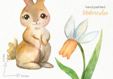Watercolor Easter Bunny Clipart - PNG Files Product Image 3