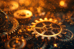 Gears and Sparks Background Wallpaper Product Image 1