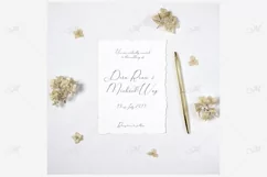 Paper and Hortensia Mock-up, PSDJPG Product Image 3