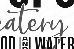 Pups Eatery Food & Water SVG | Dog Bowl SVG | Farmhouse Sign Product Image 2