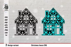 House svg. Gingerbread House silhouette Cutting Files. Product Image 2