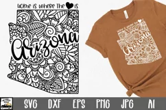 Arizona Mandala SVG File - Home is Where the Heart Is SVG Product Image 1