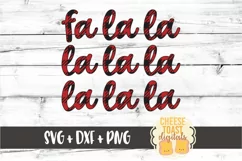 Fa La La La La La La La La - Buffalo Plaid Christmas SVG Product Image 2