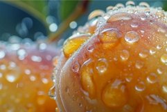 Mouth-watering Apricot closeup photo organic. Generate Ai Product Image 1