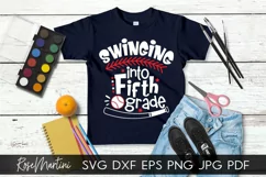 Swinging Into Fifth Grade SVG PNG Funny Back To School svg Product Image 2