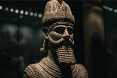 Intricate Sumerian god sculpture. Generate ai Product Image 1