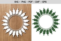 Frame Tree Christmas Paper Template Design Product Image 1