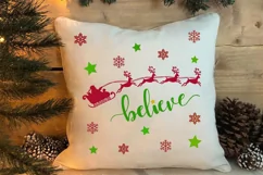 Santa's Sleigh SVG | Believe SVG | Christmas SVG Product Image 2