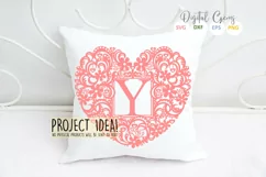 Letter Y paper cut design. SVG / DXF / EPS / PNG files Product Image 3