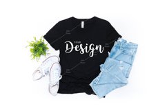 Bella Canvas Mockup 3001 Black T-shirt Unisex Tee Product Image 1