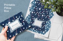 Printable Pillow Box for Small Patriotic Holidays Favors Product Image 1