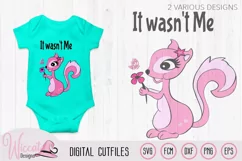 Squirrel svg, Skunk svg, girl svg, woodland svg Product Image 3