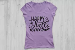 Happy Hallo wine Svg, Halloween svg, Wine svg, Bat svg. Product Image 2