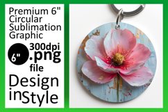 Floral Harmony: 3D Spring Round Designs Design PNG Product Image 1