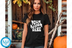 Black women Tshirt Mockup, Halloween tshirt mockup Product Image 1