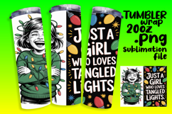 FASHIONABLE 20oz Tumbler Graphic , Just A Girl Product Image 1