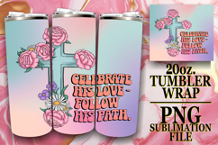 Inspiring sunsets 20oz tumbler wrap, Cross Product Image 1