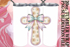 Uplifting spirits 20oz tumbler wrap, Cross and Bow Product Image 1