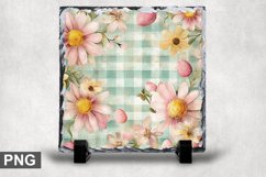 Easter Spring Square Sublimation Slate Design Product Image 1