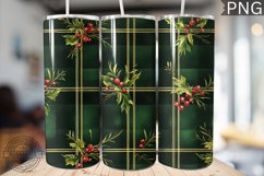 Green Christmas Plaid Tumbler Wrap - High Quality 300 Dpi Product Image 1