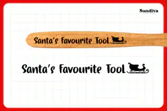 Christmas Wooden Spoon Handle Quotes SVG - Santa's Tool Product Image 3
