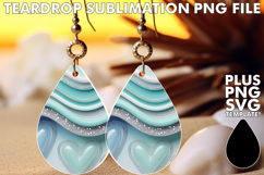 Glamorous Teardrop Earrings PNG, Pattern Product Image 1