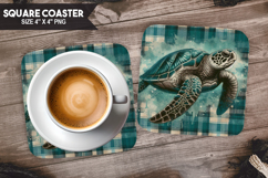 Cute Animals Square Coaster PNG Bundle, Digital Coaster Set Product Image 12