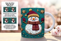 Unique 11oz Mug Wrap Png Template , Snowman Product Image 1