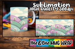 Cheerful memories 11oz 15oz sublimation wrap, Spring Product Image 1