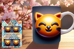 BEAUTY 15oz Mug Wrap PNG Design , 3D Emoji Product Image 1