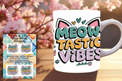 Charming 11oz Mug Wrap Png Artwork , Cat Quote Product Image 1
