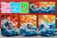 Beachy Vibes 3D Mug Wrap - Ocean Escape Product Image 1