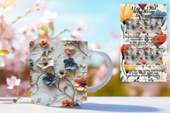 BEAUTIFUL PNG for 15oz Mug Wrap , 3D Flower Product Image 1