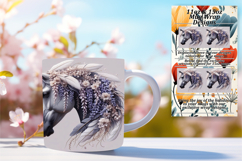 Charming 11oz Mug Wrap Png Design , Horse Product Image 1