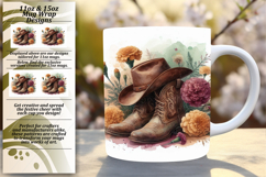 Inspiring 15oz Mug Wrap Png Template , Western Product Image 1
