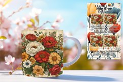 Vintage Floral Elegance Mug Sublimation Design 11oz Product Image 1