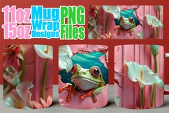 Sublimation Mug Wrap - 3D Animals Spring Design Product Image 1