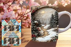Fancy 11oz Mug Wrap Png Design , Christmas Product Image 1