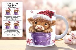 Elegant 15oz Mug Wrap Png Template , Christmas Product Image 1