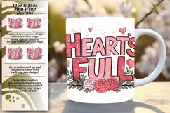 Artful 11oz Mug Wrap Png Template , Valentines Product Image 1