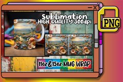 Tranquil Gardens: 3D Flower Pattern Mug Wrap Product Image 1