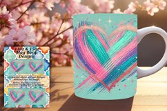 Vibrant 11oz Mug Wrap Png Artwork , Heart Product Image 1