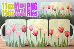 Sublimation Blossom Mug Wraps 11oz 15oz - Floral Magic Product Image 1