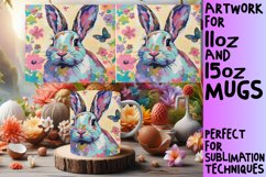 Easter Bunny Wonderland: Mug Wrap Watercolor Art Product Image 1