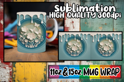 Vibrant joy 11oz 15oz sublimation wrap, 3D Flowers Product Image 1