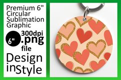 Bright Round Design for Sublimation , Heart Product Image 1