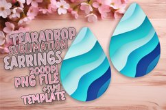 Vibrant Gradient Teardrop Earrings for Sublimation Art Product Image 1