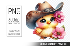 Cute Chicken, Animal Sublimation Clipart PNG Product Image 1