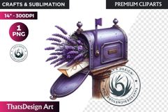 Lavender Clipart PNG, French Country Botanical sublimation Product Image 1