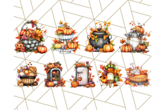 Fall Cottagecore Kitchen Clipart, Cozy Autumn Kitchen PNG Product Image 6